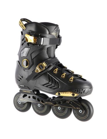 Patines Slalom In-Line NILS EXTREME Black-Oro High Performance