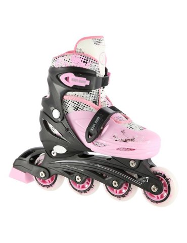 Patines 4 en 1 ajustables Rosa Nils Extreme - Hielo, Línea, Quad y 3 Ruedas en Uno