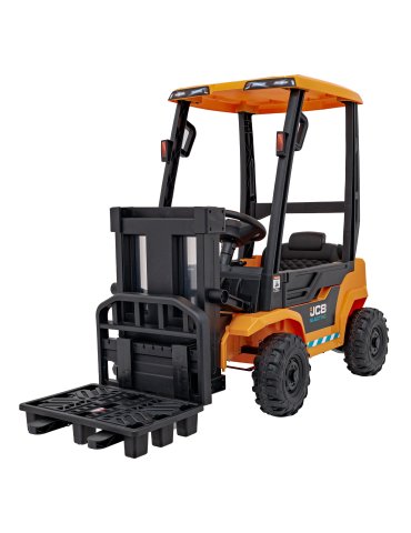 Carretilla Elevadora JCB Infantil 12V – Con Control Remoto y Elevador Eléctrico