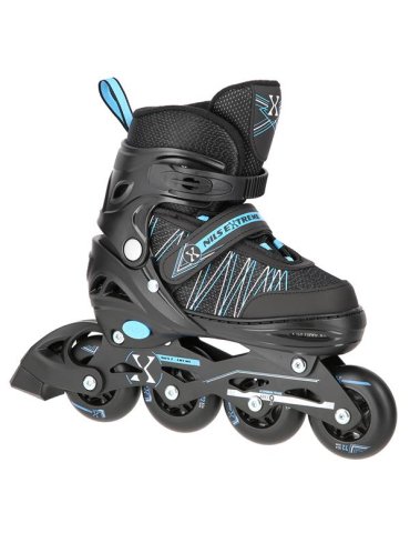 NH11912 A 2IN1 BLACK/BLUE SIZES(31-34) IN-LINE SKATES/HOCKEY ICE SKATES