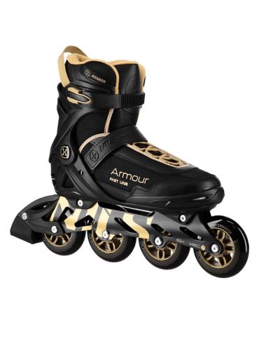 NA22151 INLINE SKATES ARMOUR BLACK GOLD SIZE 38  NILS EXTREME