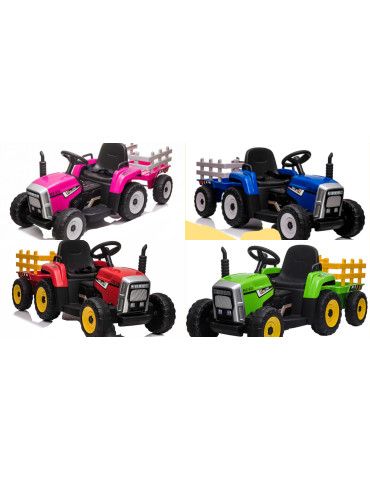 Tracteur électrique enfants avec remorque (12v)