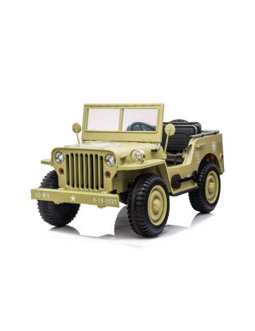 Todoterreno Eléctrico Infantil ARMY de EE. UU. 12V – Tres Asientos, 4x4