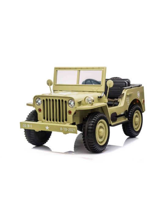 Electric Off-Road Vehicle for Kids ARMY of the USA 12V – Three Seats, 4x4 Off-road - Patilandia 