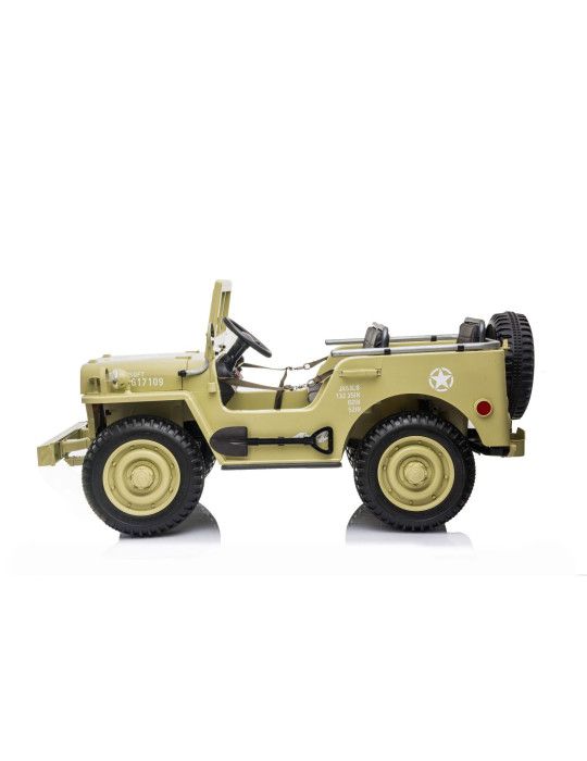 Electric Off-Road Vehicle for Kids ARMY of the USA 12V – Three Seats, 4x4 Off-road - Patilandia 