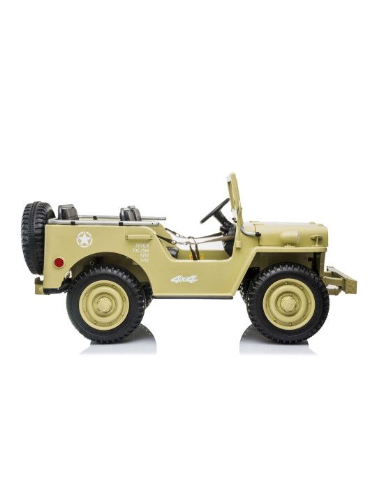 Electric Off-Road Vehicle for Kids ARMY of the USA 12V – Three Seats, 4x4 Off-road - Patilandia 