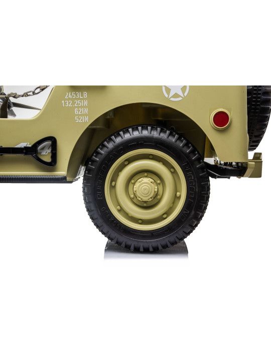 Electric Off-Road Vehicle for Kids ARMY of the USA 12V – Three Seats, 4x4 Off-road - Patilandia 