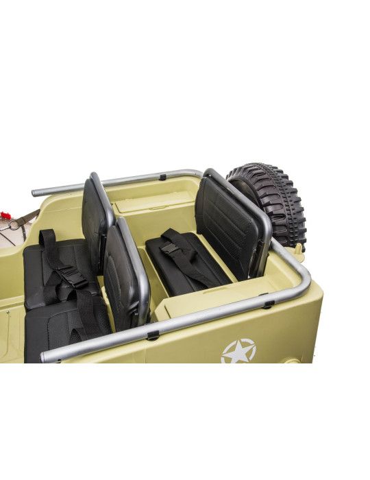 Veicolo Fuoristrada Elettrico per Bambini ARMY degli USA 12V – Tre Sedili, 4x4 VEICOLO FUORISTRADA PER BAMBINI - Patilandia 