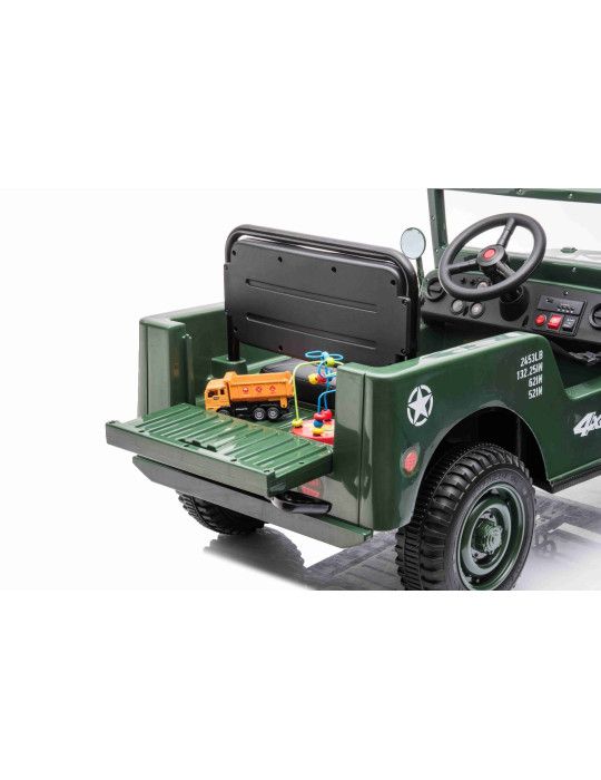 Auto elettrica per bambini U.S ARMY 1 POSTO 12V VEICOLO FUORISTRADA PER BAMBINI - Patilandia 