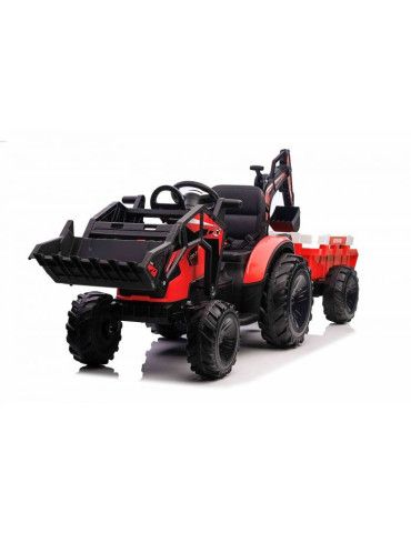 Tractor Eléctrico Infantil TOP-WORKER 12V – Monoplaza, Ruedas EVA, Remolque