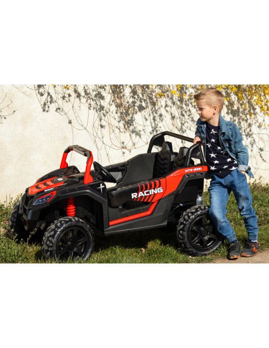 Auto elettrica per bambini UTV XXL 24V ruote gonfiabili Biplaza Realist