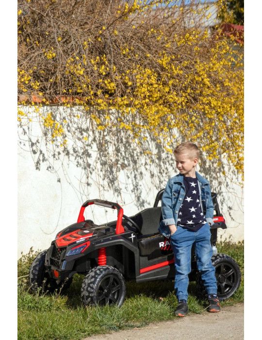 Voiture électrique pour enfants UTV XXL 24V, deux places, roues gonflables réalistes