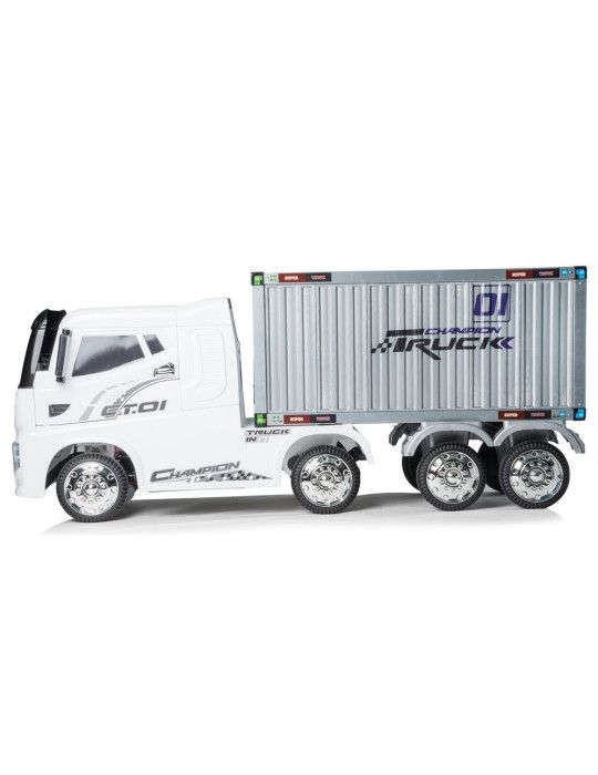 CAMION ÉLECTRIQUE POUR ENFANTS AVEC REMORQUE CONTENEUR 12V VOITURES ÉLECTRIQUES POUR ENFANTS - Patilandia 