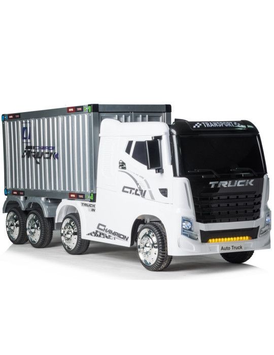 ELECTRIC CHILDREN'S TRUCK TRUCK WITH 12V CONTAINER TRAILER CHILDREN'S ELECTRIC CARS - Patilandia 