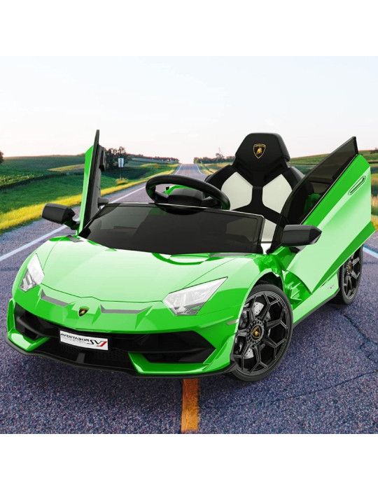 LAMBORGHINI DOIS ASSENTOS MENINOS E MENINAS AVENTADOR SVJ 24V 2.4G CARROS ELÉTRICOS INFANTIS - Patilandia 