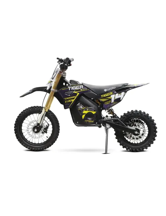 Electric children's motocross Eco TIGER DELUXE 1100w 36v 10AH LITIUM ELECTRIC MOTORCYCLE FOR CHILDREN - Patilandia 