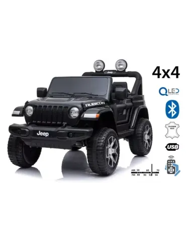 Jeep Wrangler Rubicon 12V Fuoristrada elettrico per bambini – Due posti, 4x4