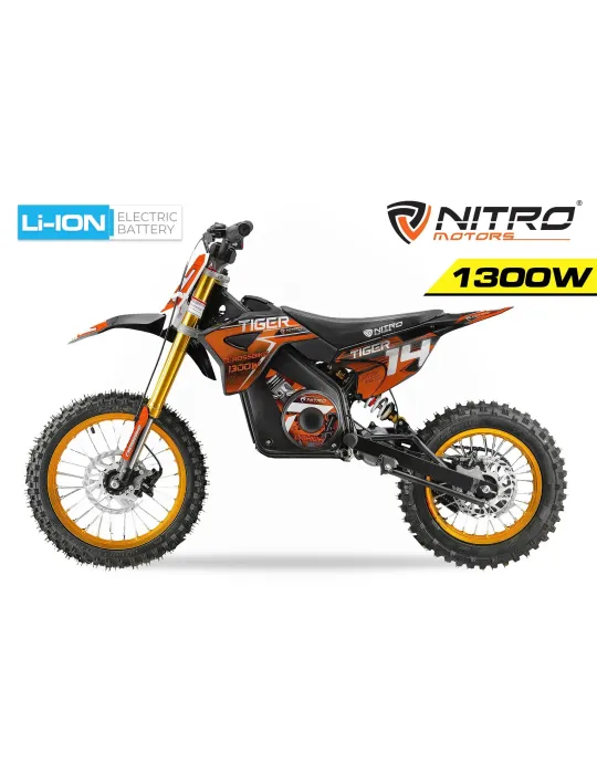 Motocross eléctrica infantil TIGER DELUXE 1300w 48v 13AH LITIO