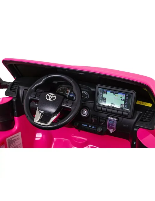 SUV infantil Toyota Hilux 24V Vermelho – Monolugar, 4x4, LED Todo-o-terreno - Patilandia 