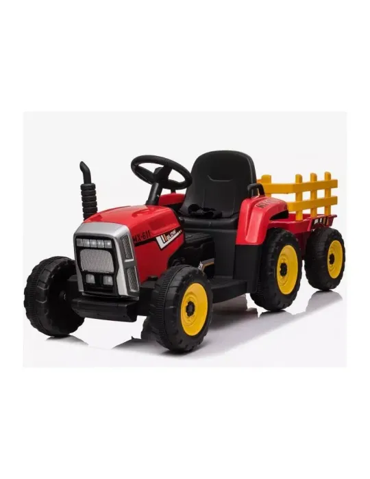 Tracteur électrique pour enfants avec remorque 12V – Monoplace, Télécommande