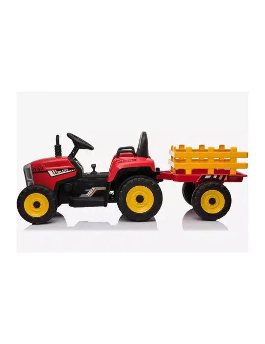 Tracteur électrique pour enfants avec remorque 12V – Monoplace, Télécommande