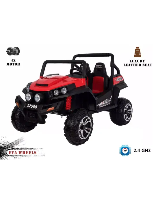 Veículo off-road infantil RSX 12V + dois lugares + rodas 4x4 EVA |Patilândia