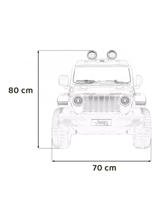 Todoterreno Eléctrico Infantil Jeep Wrangler Rubicon 12V – Biplaza, 4x4 TODOTERRENO INFANTIL - Patilandia 