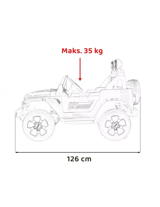 Jeep Wrangler Rubicon 12V – Dois lugares, 4x4 |Patilândia