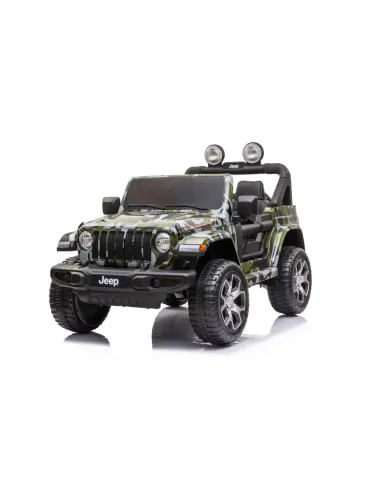 JEEP POUR ENFANTS RUBICON WRANGLE CAMOUFLAGE VERT MP4