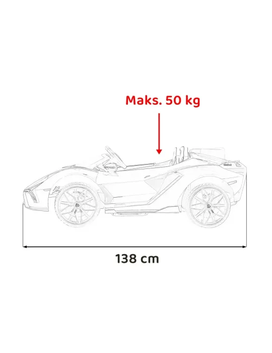 Sport auto elettrica per bambini LAMBORGHINI SIAN 24V Biplaza