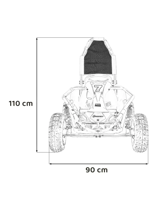 Mud Monster GoKart 1000W 48V para Crianças - Aventura Off-Road