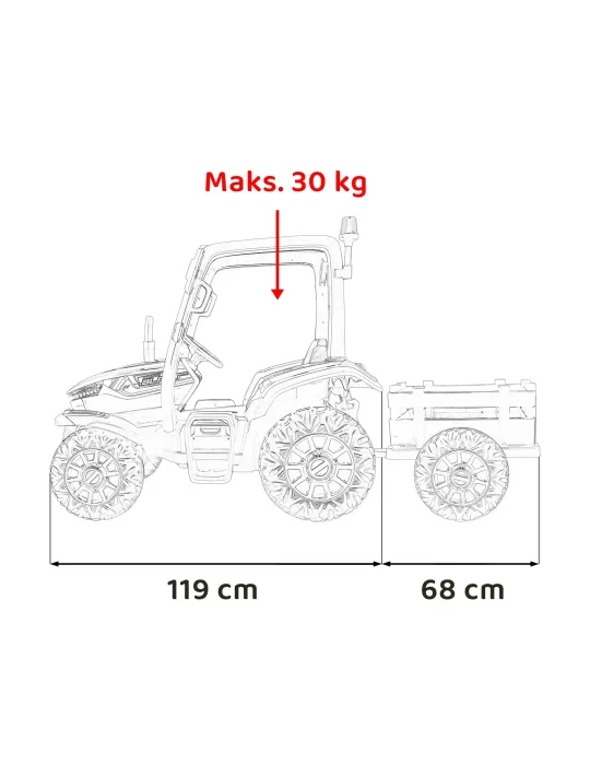 Tractor Eléctrico Infantil Blast con remolque [product.brand] 45 - Patilandia 