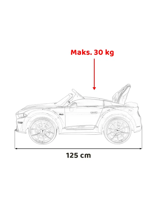 Coche Eléctrico Infantil Ford Mustang GT 12V Ford 12 - Patilandia 