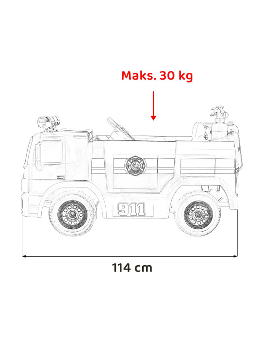 CARRO DE BOMBEIROS ELÉCTRICO PARA CRIANÇAS 12V [product.brand] 13 - Patilandia 