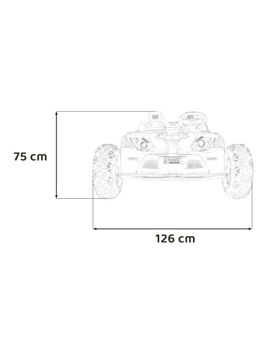 General 63 - Carro Elétrico Infantil Todo Terreno com Motor 800W e Dois Lugares