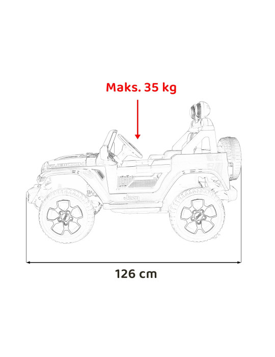 Jeep Wrangler Rubicon 12V – Two-seater, 4x4 |Patiland